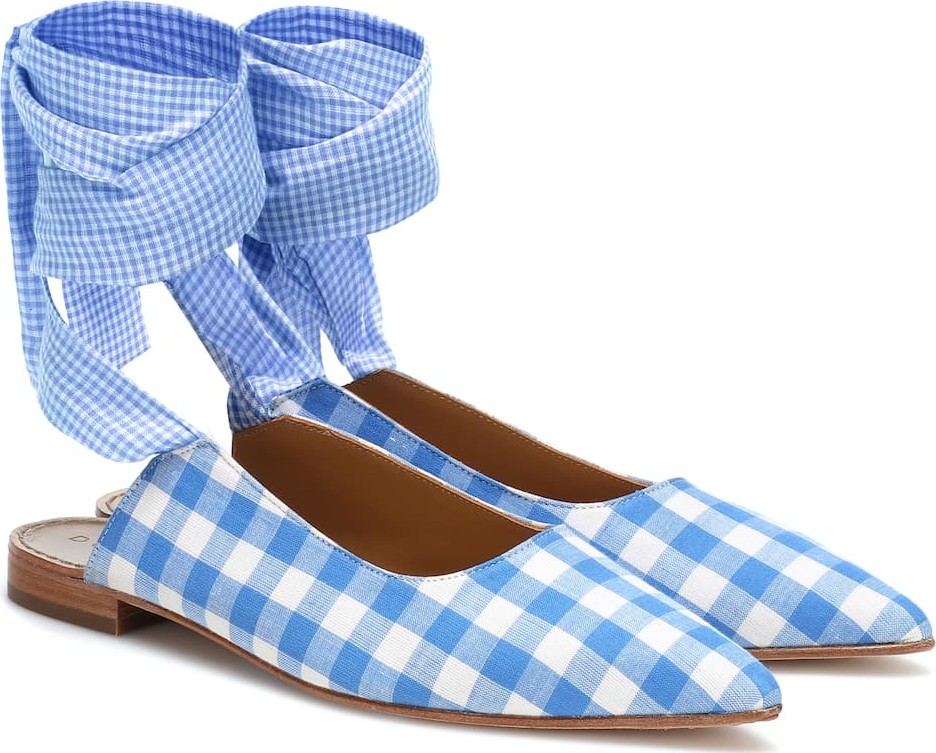 DODO BAR OR Checked ballet flats