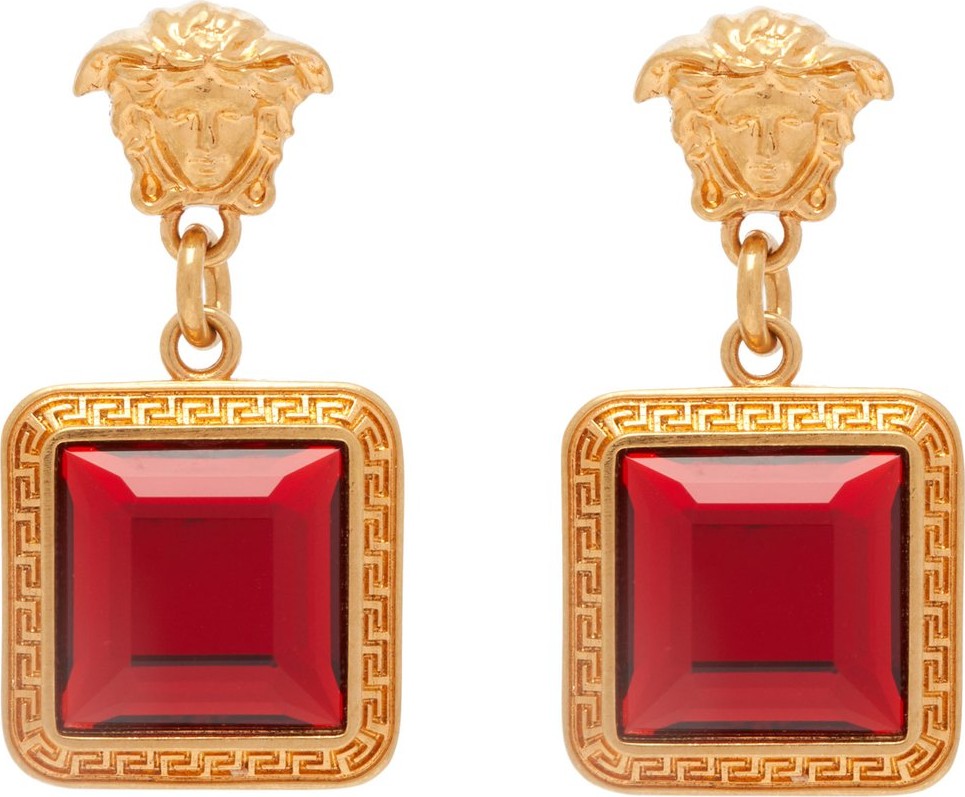 Versace Medusa crystal-drop earrings