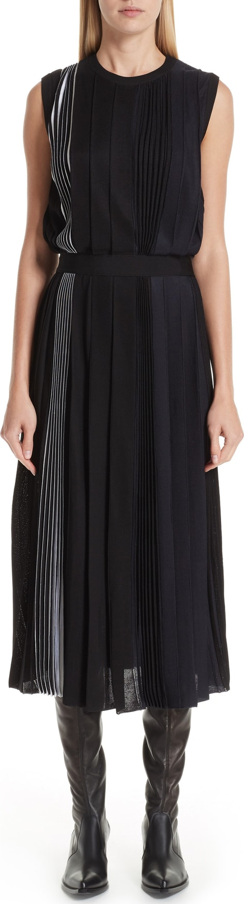 Givenchy Mixed Pleat Dress