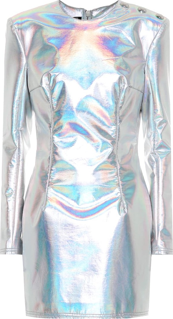 Balmain Faux leather minidress