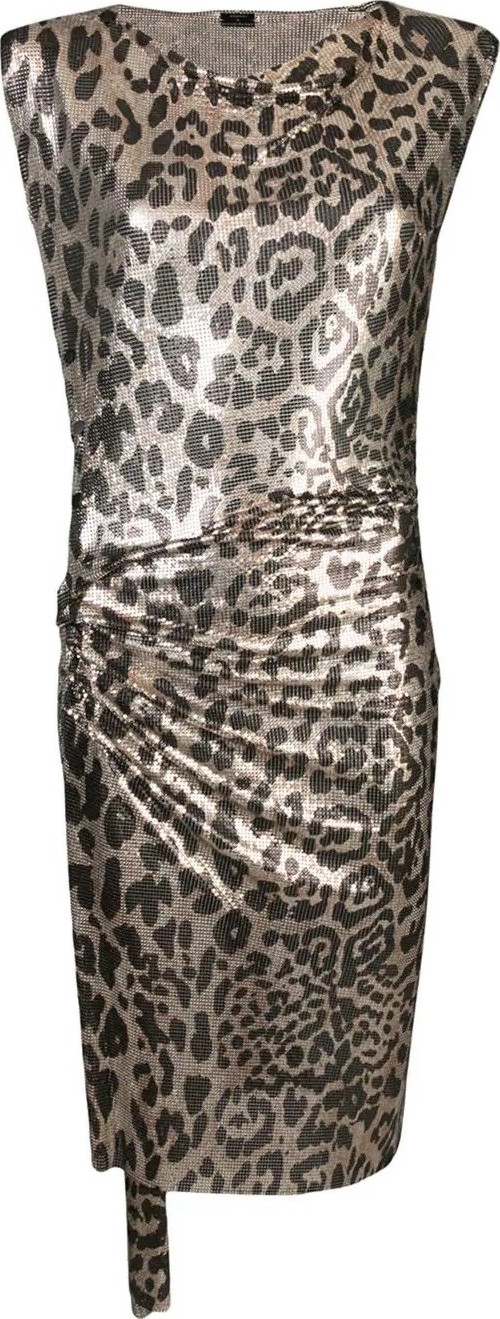 Paco Rabanne metallic leopard pattern dress
