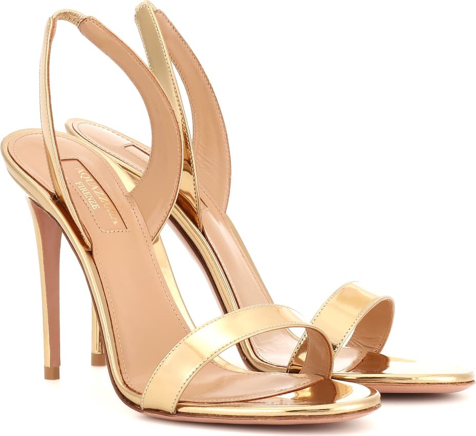 Aquazzura So Nude 105 patent leather sandals