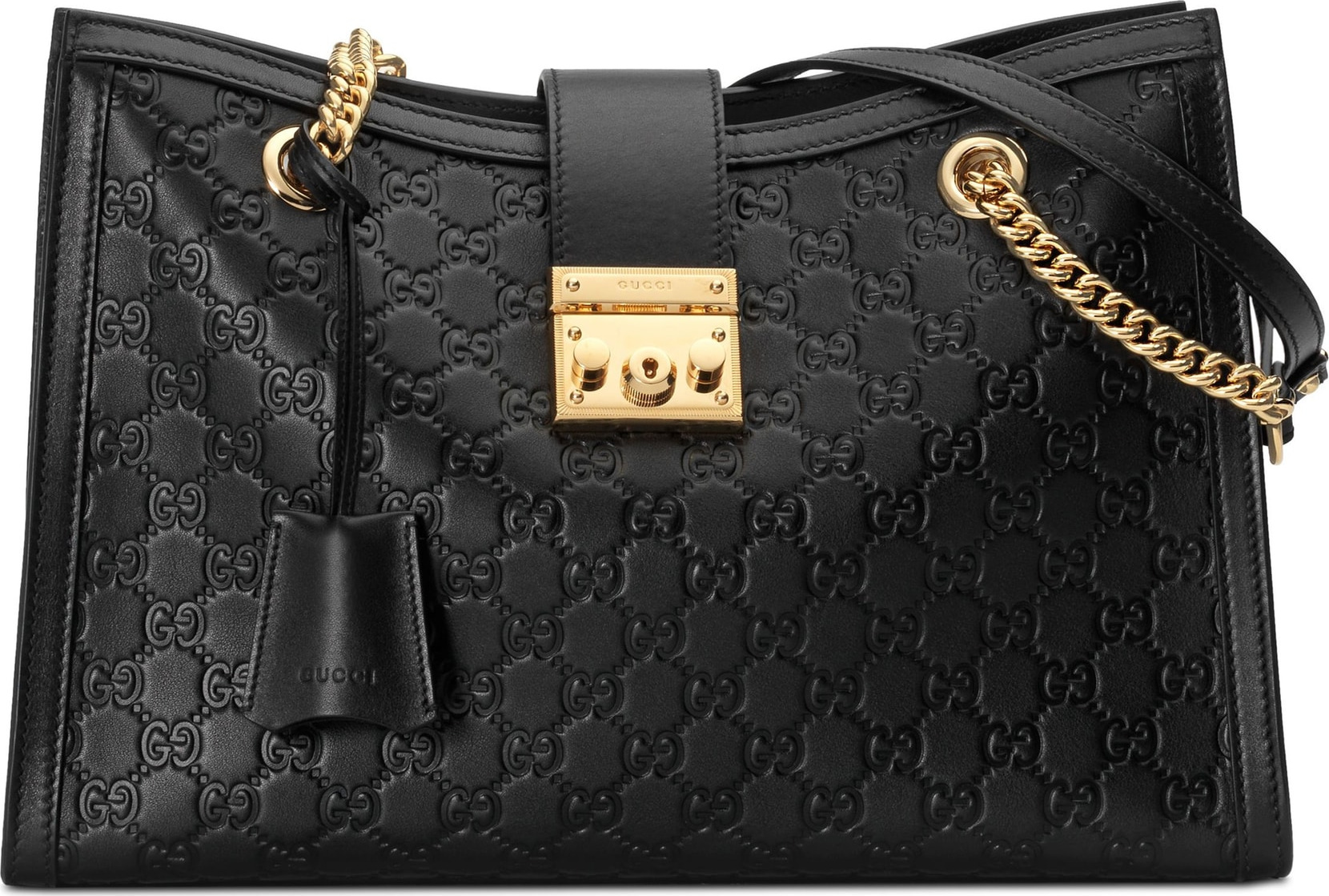 Gucci Medium Padlock Leather Tote