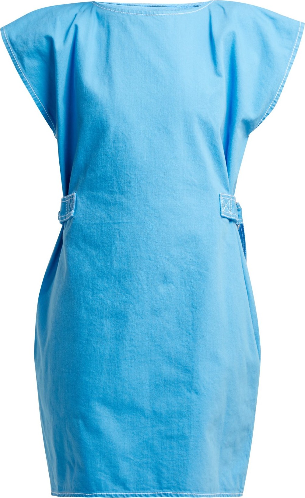 MM6 Maison Margiela Contrast-stitch belted cotton dress