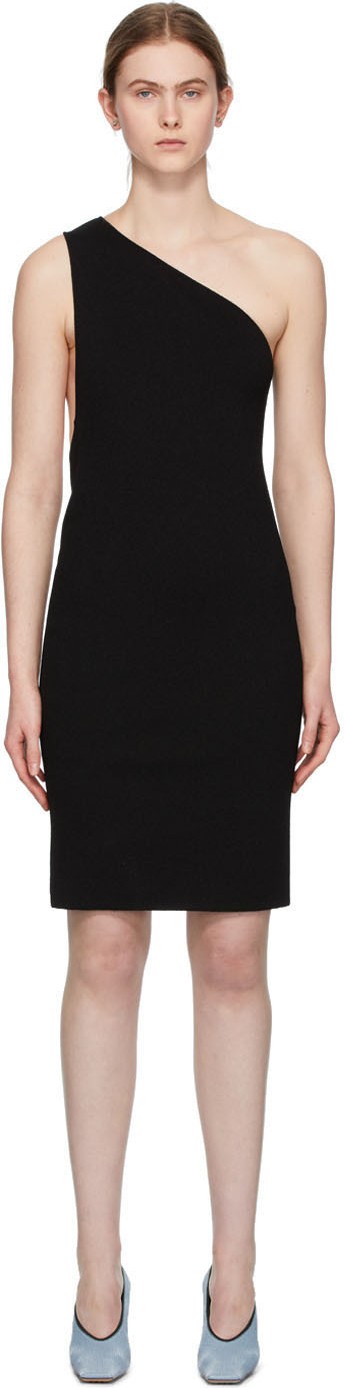 Bottega Veneta Black One Shoulder Dress