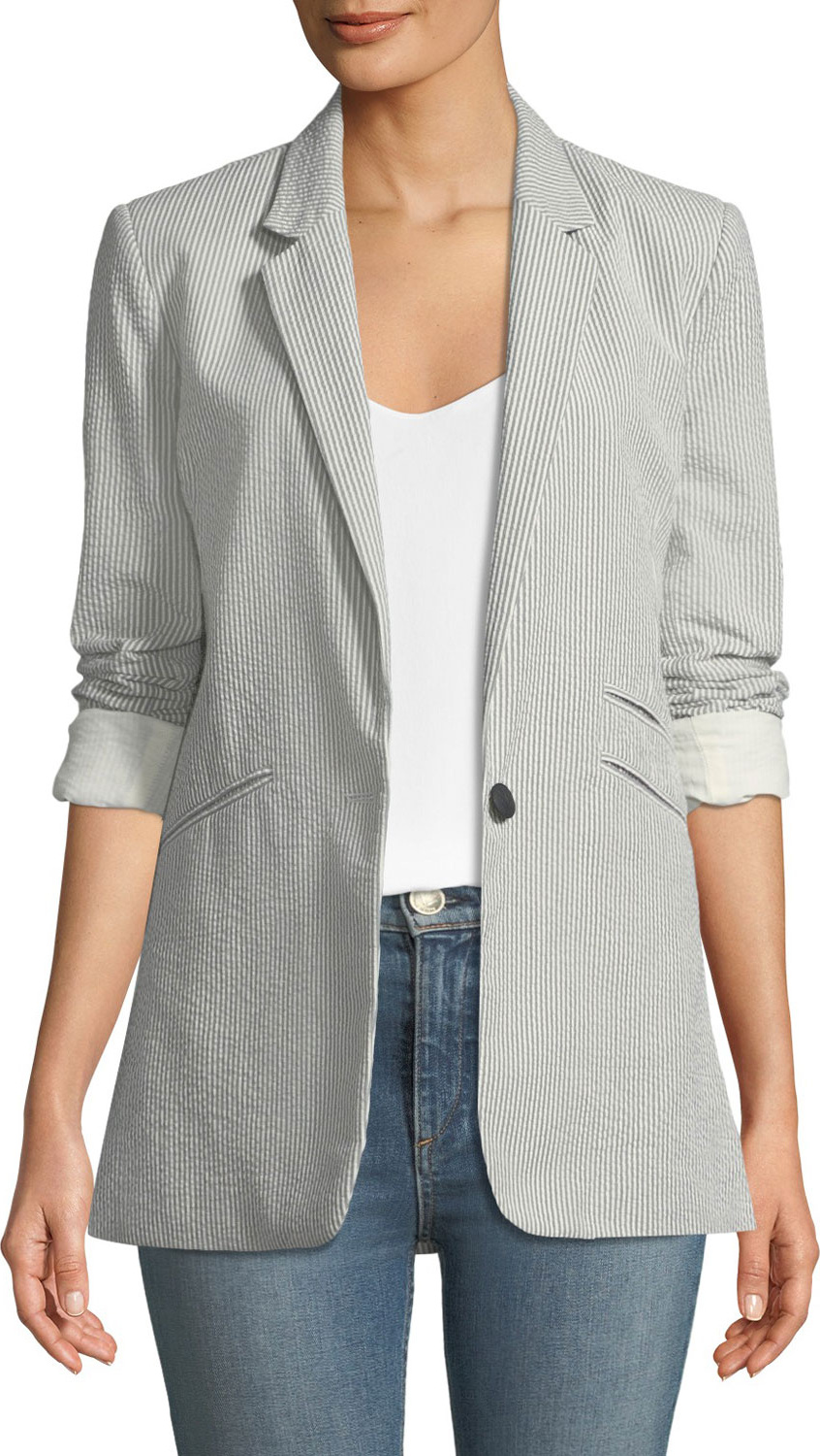 Rag & Bone Ridley Striped One-Button Blazer