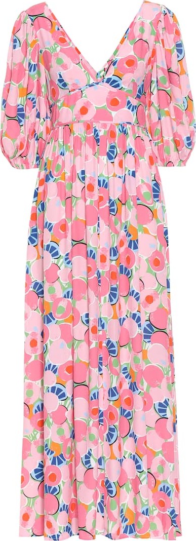 Staud Exclusive to Mytheresa – Affogato printed crêpe maxi dress