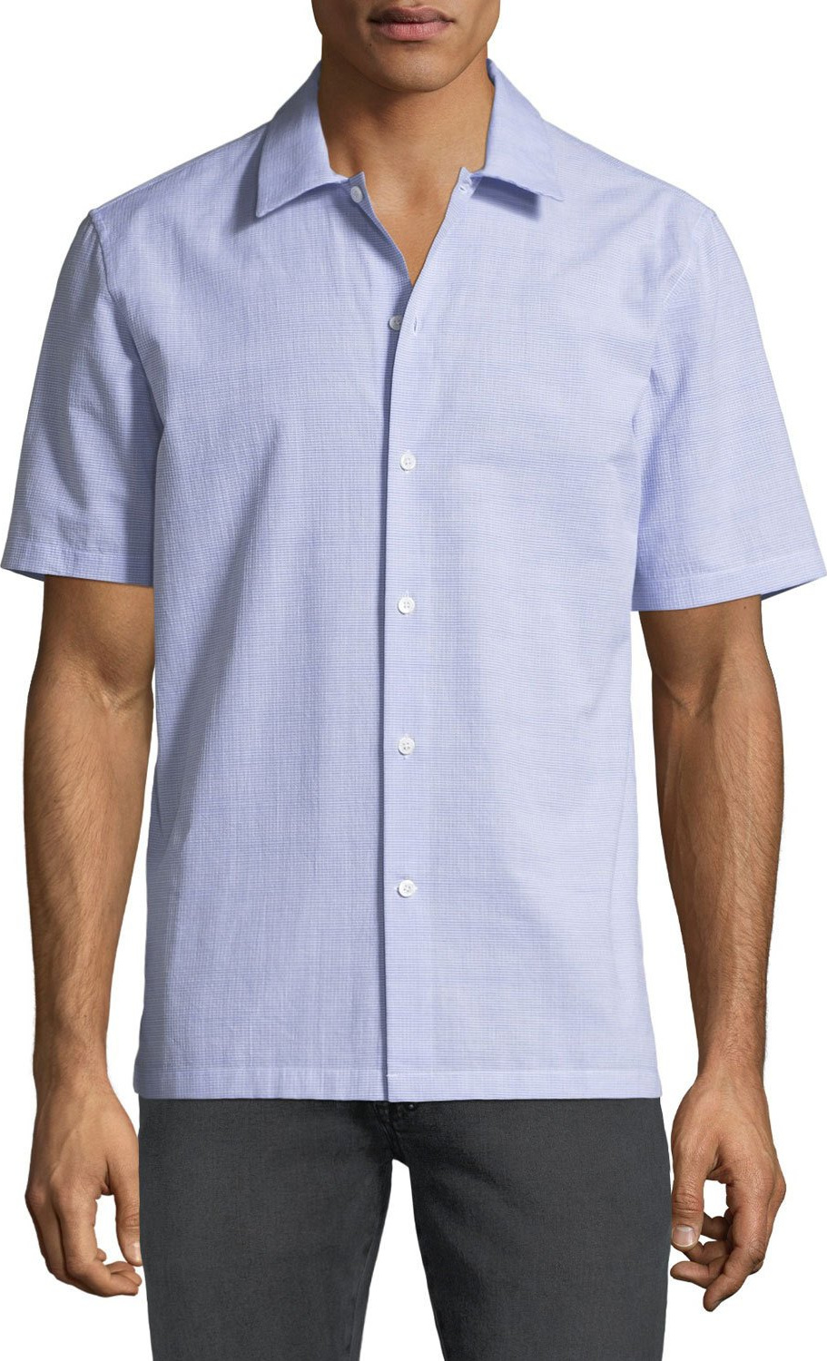 Theory Men's Wyoming Textured Short-Sleeve Sport Shirt