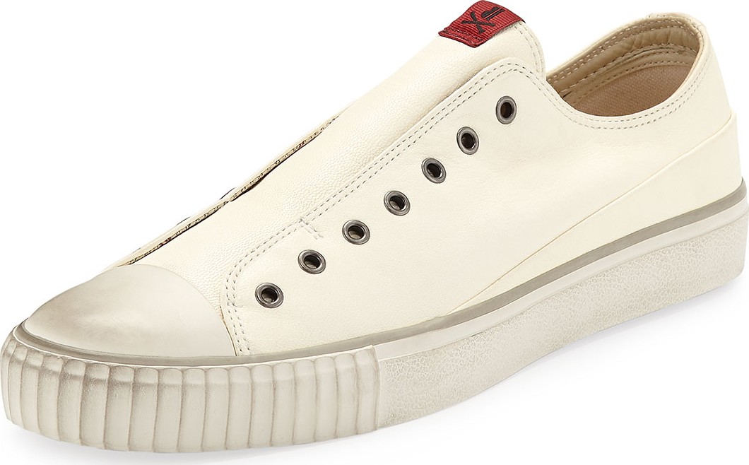 John Varvatos Men's Laceless Leather Low-Top Sneakers