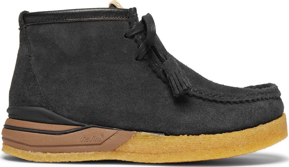 Visvim Beuys Trekker Folk Leather-Trimmed Suede Boots Visvim Beuys Trekker Folk Leather-Trimmed Suede Boots