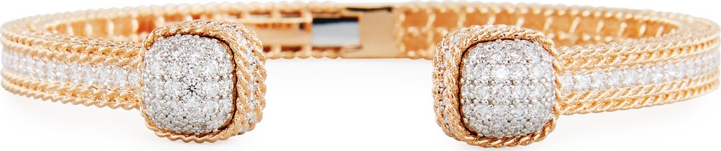 Roberto Coin Baroccio 18K Rose Gold Bangle Bracelet with Diamonds