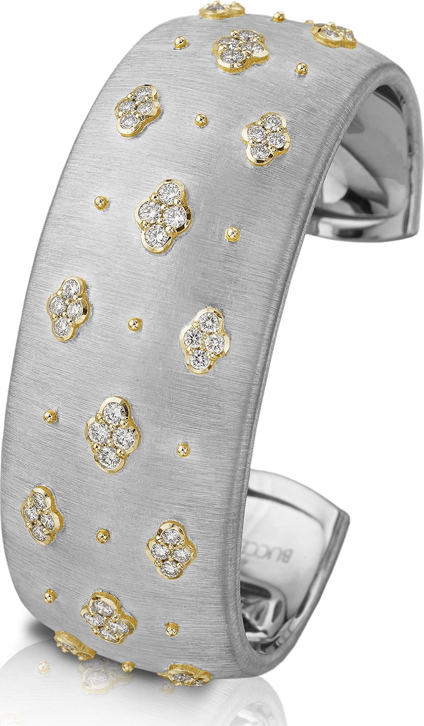 Buccellati Macri 18k White Gold Diamond Cuff