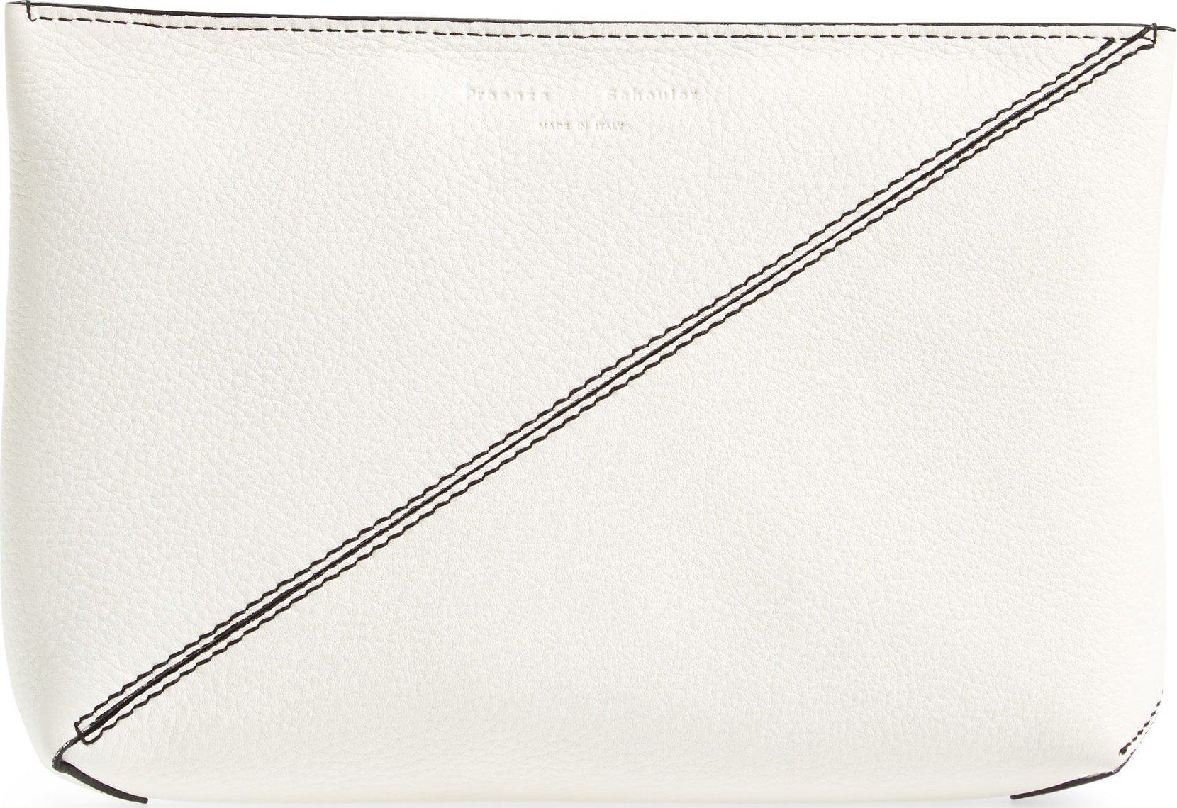 Proenza Schouler Diagonal Zip Leather Pouch Proenza Schouler Diagonal Zip Leather Pouch