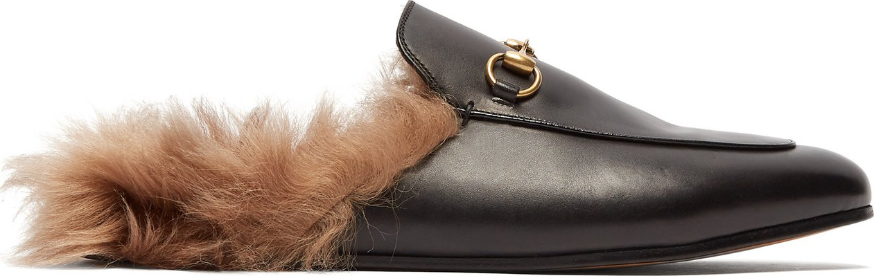 Gucci Princetown shearling-lined leather loafers