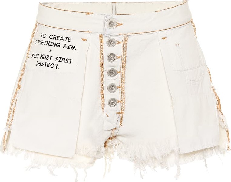 Unravel Reverse denim shorts
