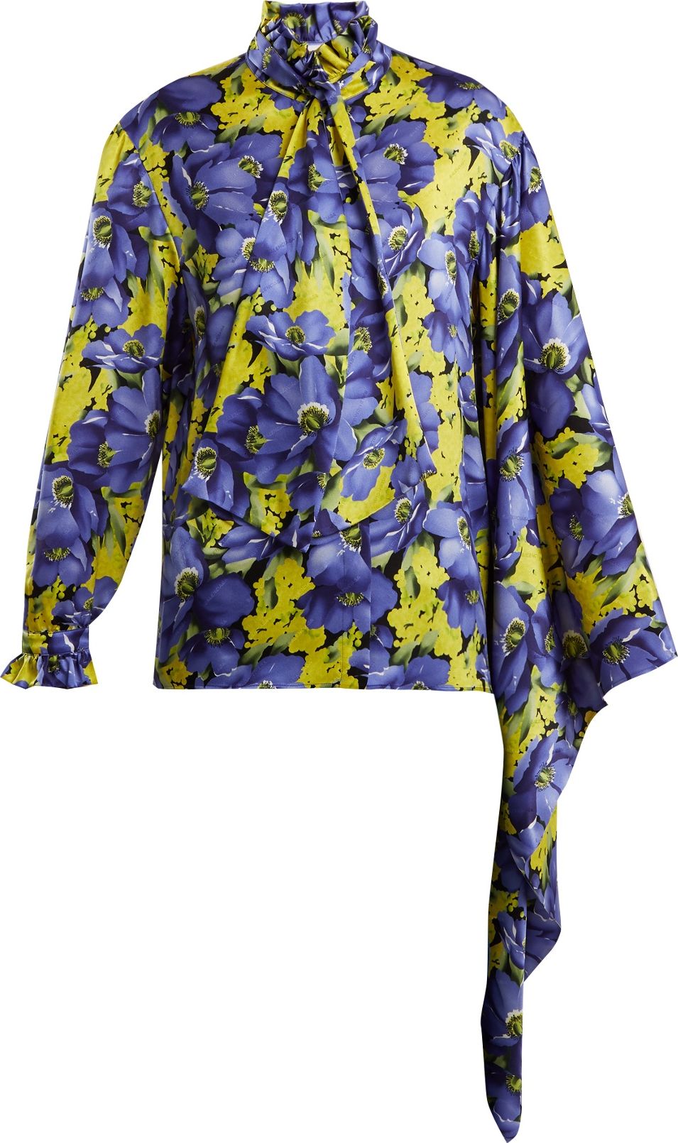 Balenciaga Poppy-print silk-jacquard shirt