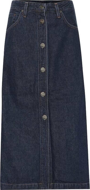 GOLDSIGN Easton denim midi skirt