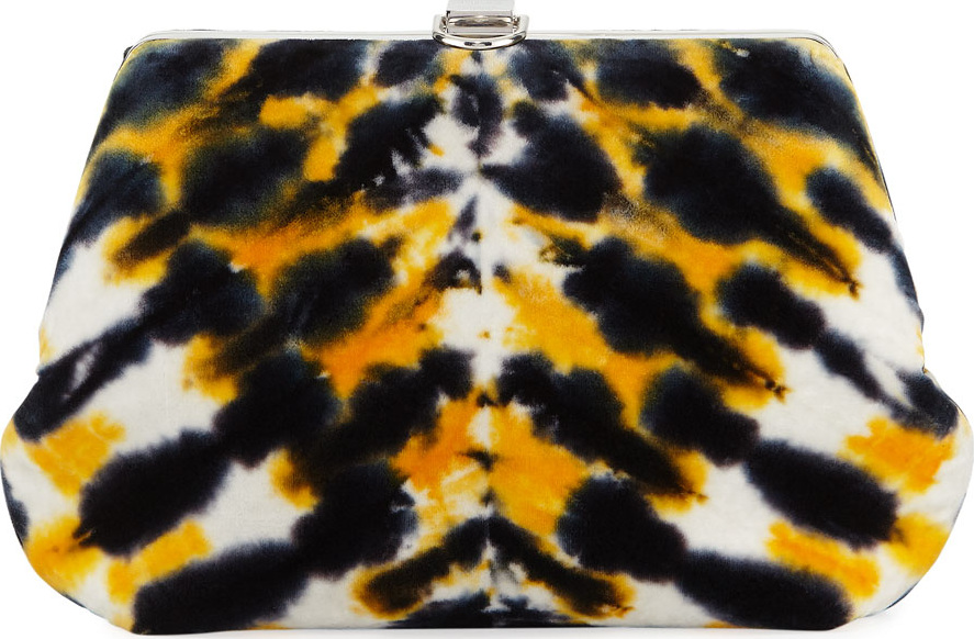 Proenza Schouler Frame Tie-Dye Velvet Clutch Bag