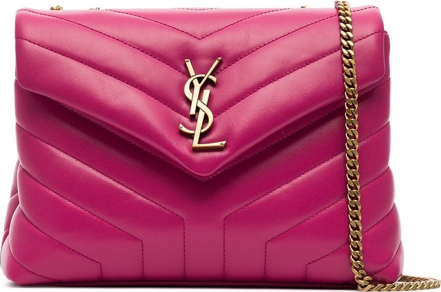 Saint Laurent Pink Lou Lou Quilted Leather Shoulder Bag