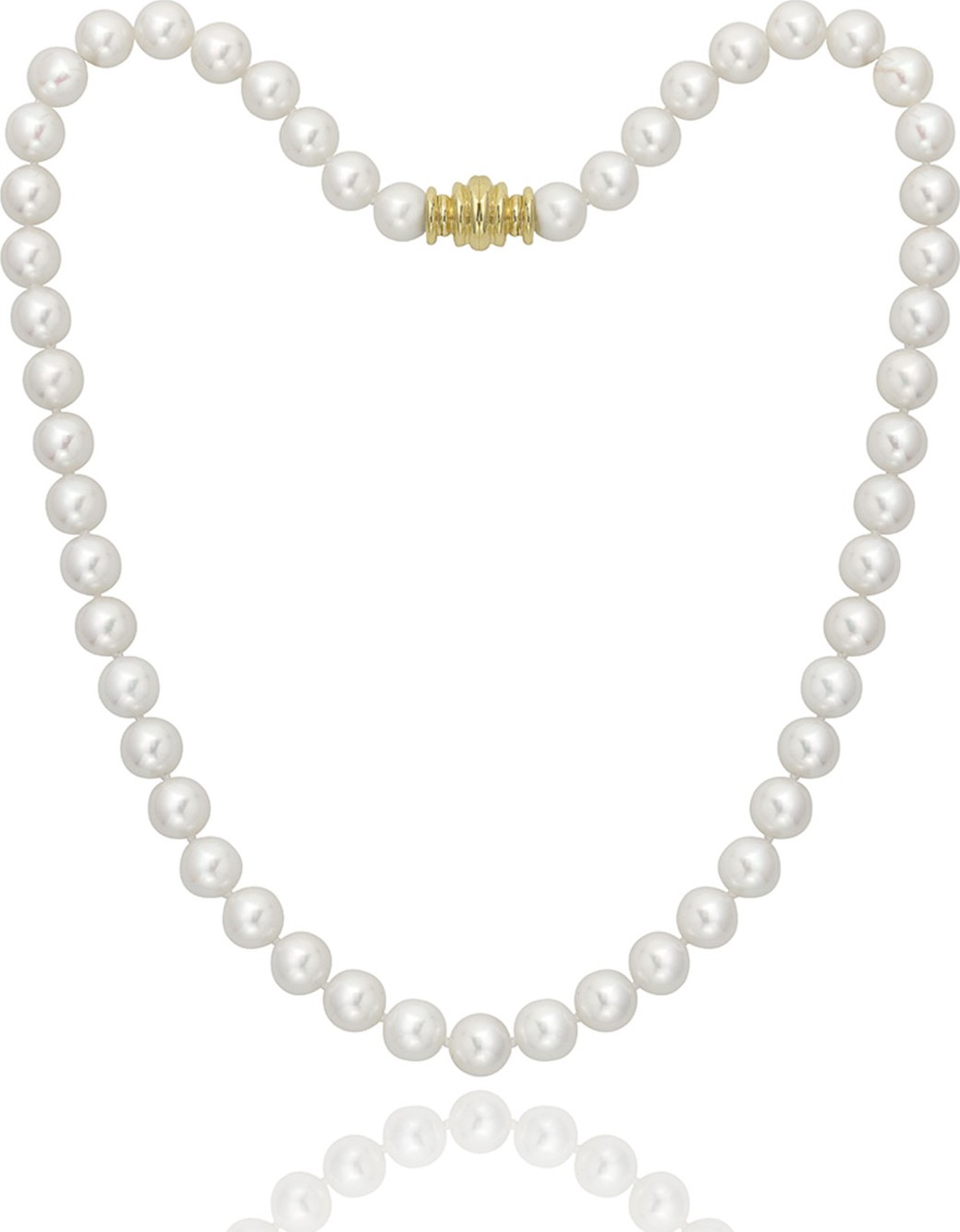 Assael Short 7.5mm Akoya Pearl-Strand Necklace w/ 18k Gold, 16"L