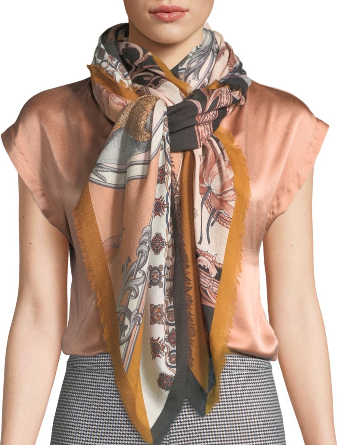 Salvatore Ferragamo Patchwork Wool Scarf