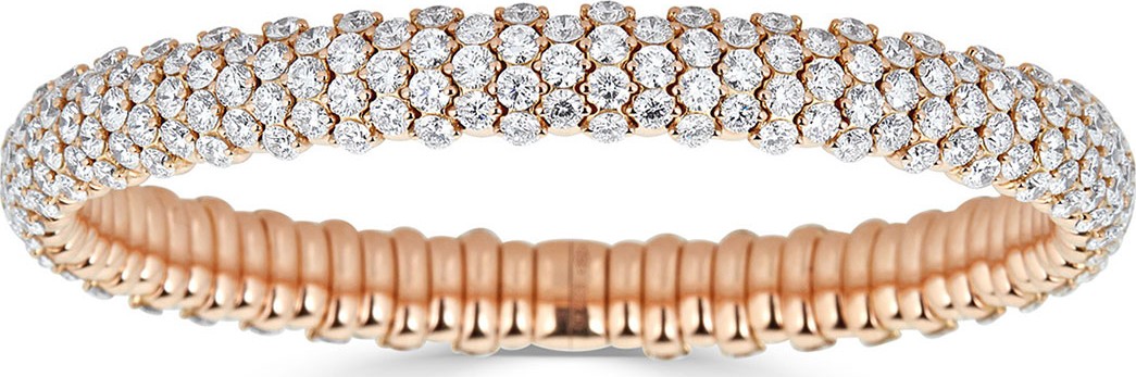 ZYDO Stretch 18k Rose Gold & Diamond Bracelet, 10.43tcw