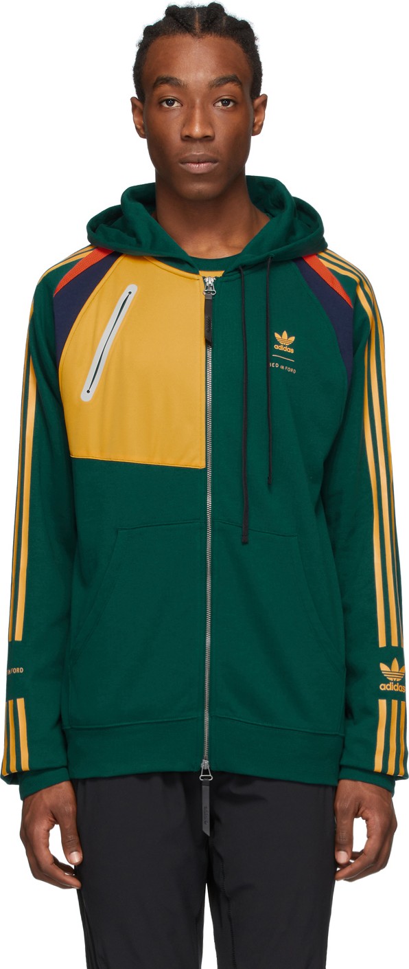 BED J.W. FORD Green adidas Originals Edition Full Zip Hoodie