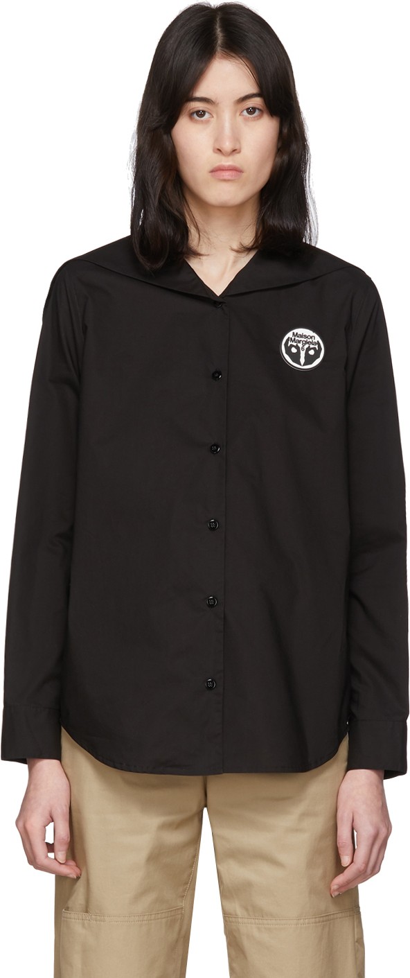 MM6 Maison Margiela Black Back Flap Shirt