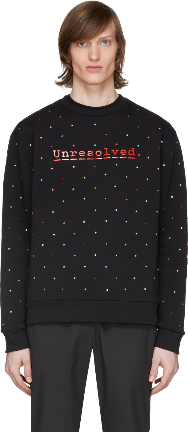 Paco Rabanne Black Peter Saville Edition 'Unresolved' Sweatshirt
