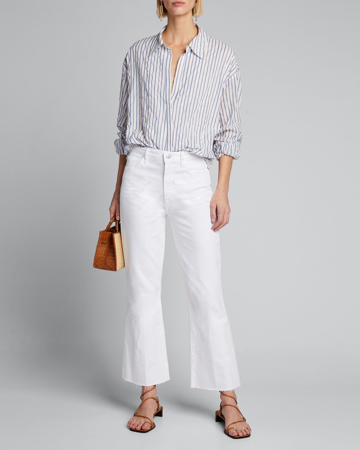 Cinq A Sept Lillian Striped Long-Sleeve Top