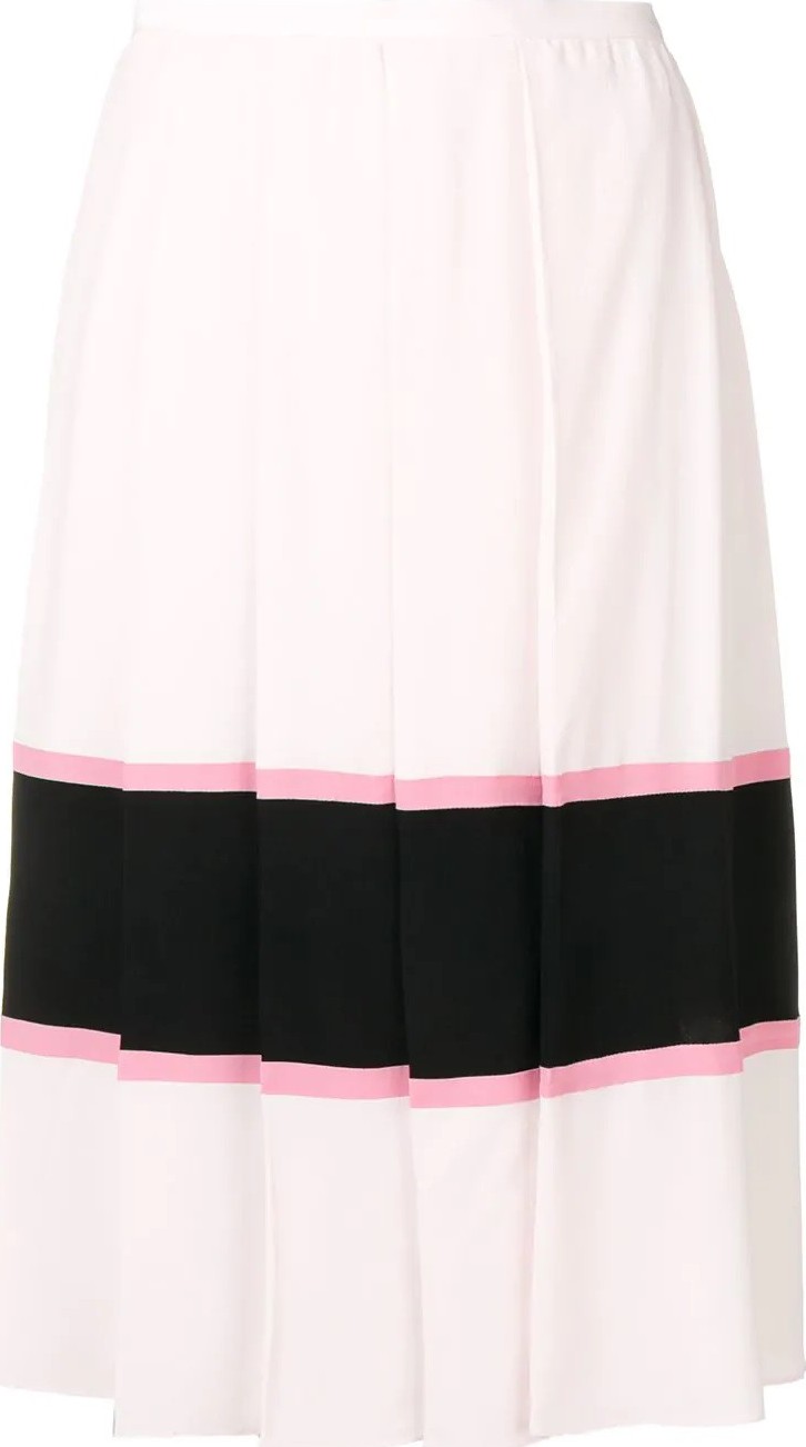 Marni pleated stripe skirt