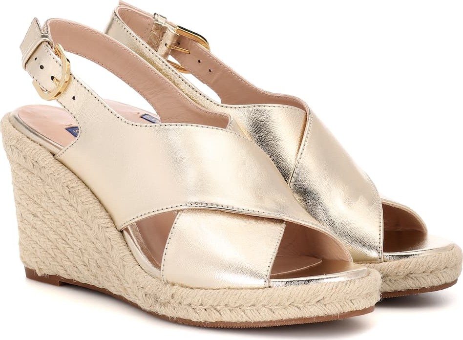 Stuart Weitzman Paris leather wedge espadrilles