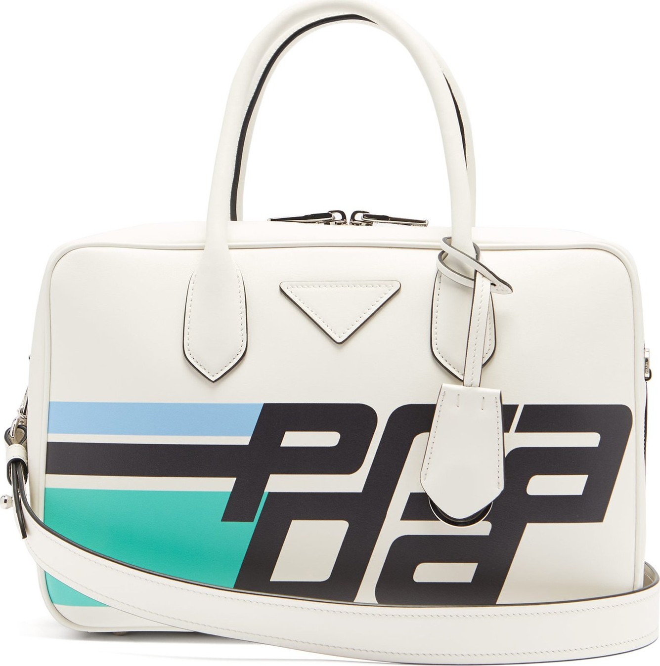 Prada Logo-print leather shoulder bag