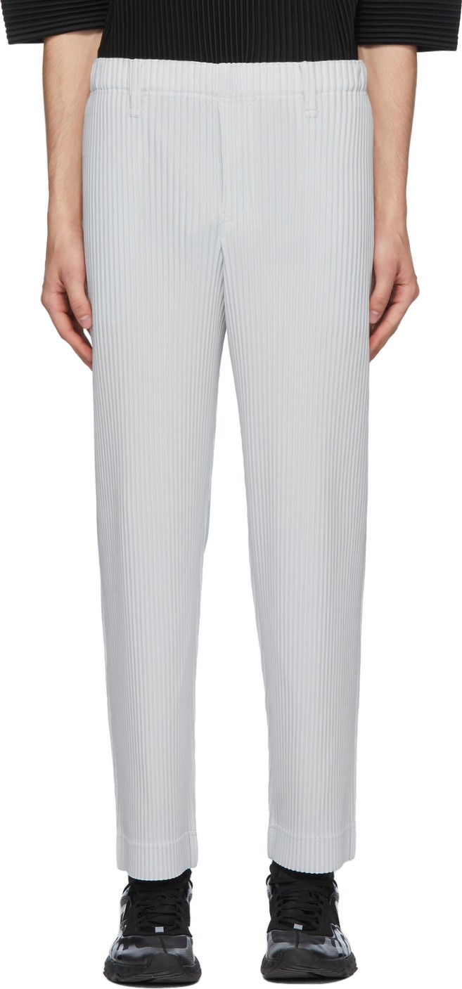 Homme Plissé Issey Miyake Grey Tailored Pleats 2 Trousers