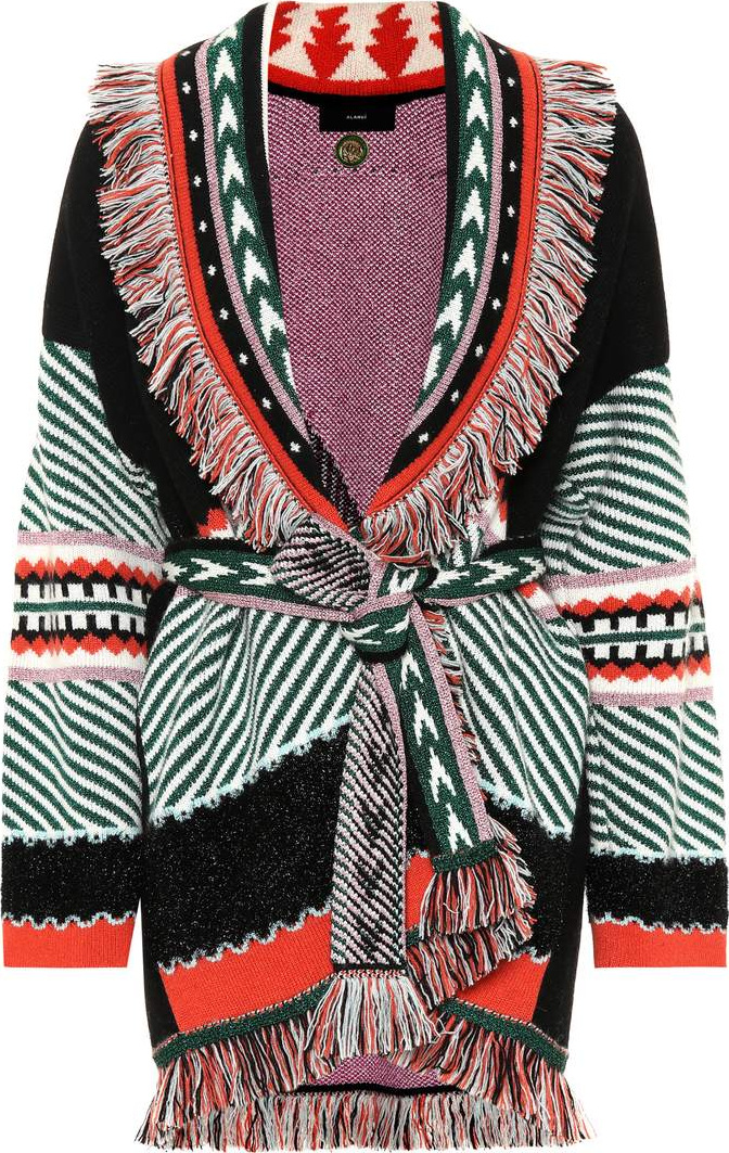 Alanui Jacquard cashmere cardigan