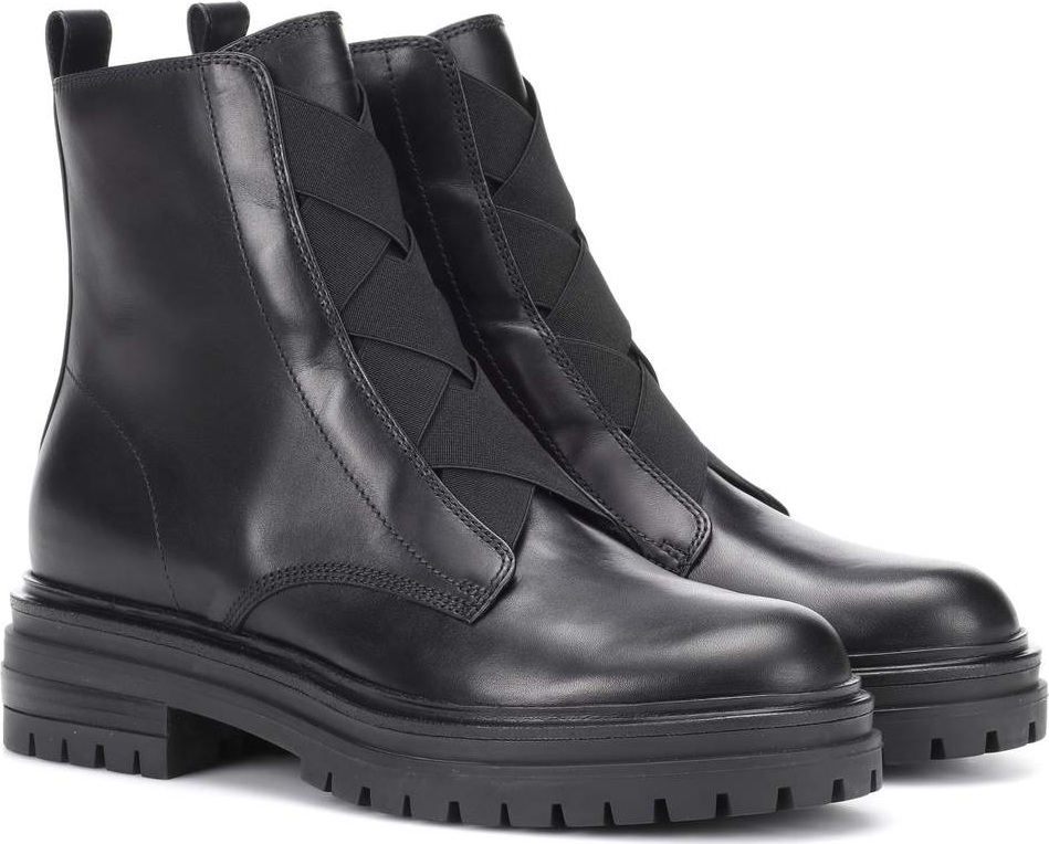 Gianvito Rossi Elasticized leather ankle boots