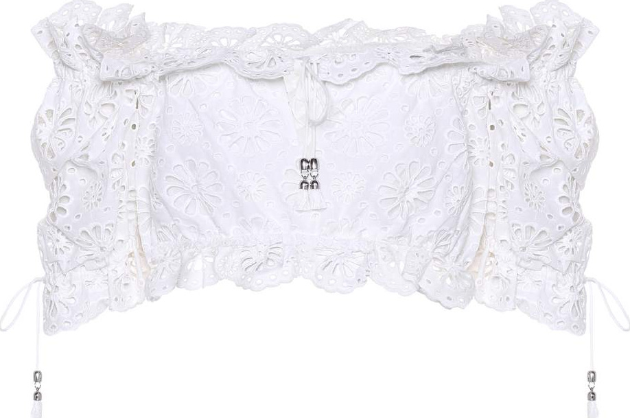 Zimmermann Cotton lace crop top