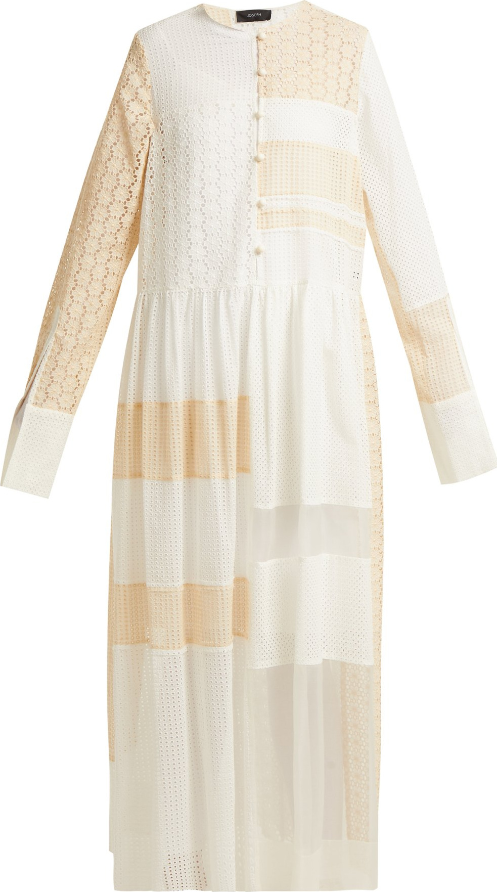 Joseph Odette patchwork broderie-anglaise dress