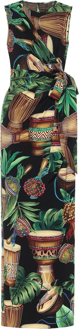 Dolce & Gabbana Printed stretch-silk dress