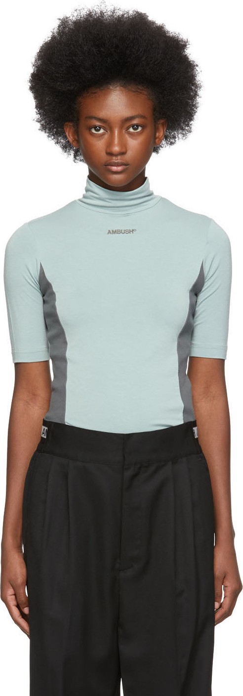 Ambush Blue Fitted Turtleneck