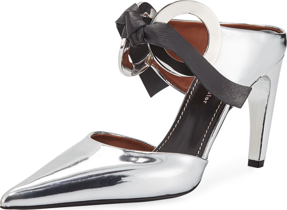 Proenza Schouler Circle Metallic Pointed Pumps