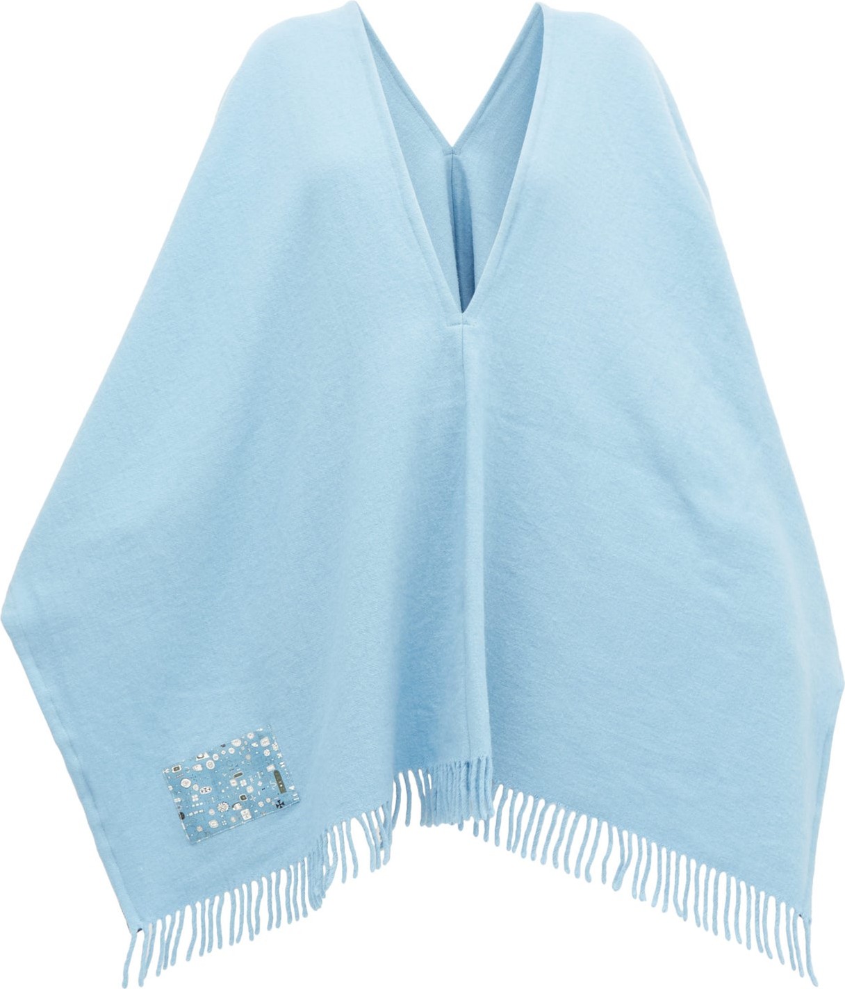 Albus Lumen Fringed merino-wool poncho