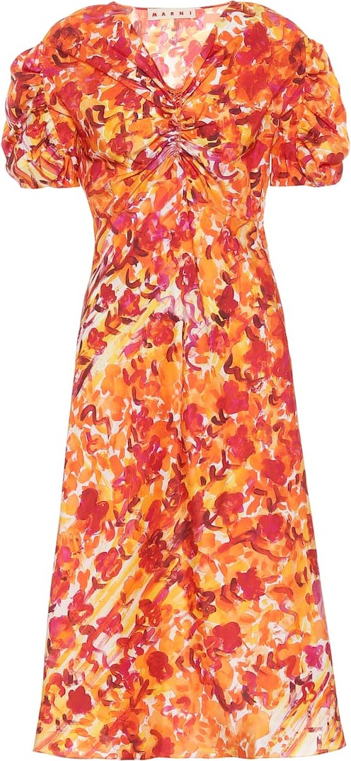 Marni Floral silk dress