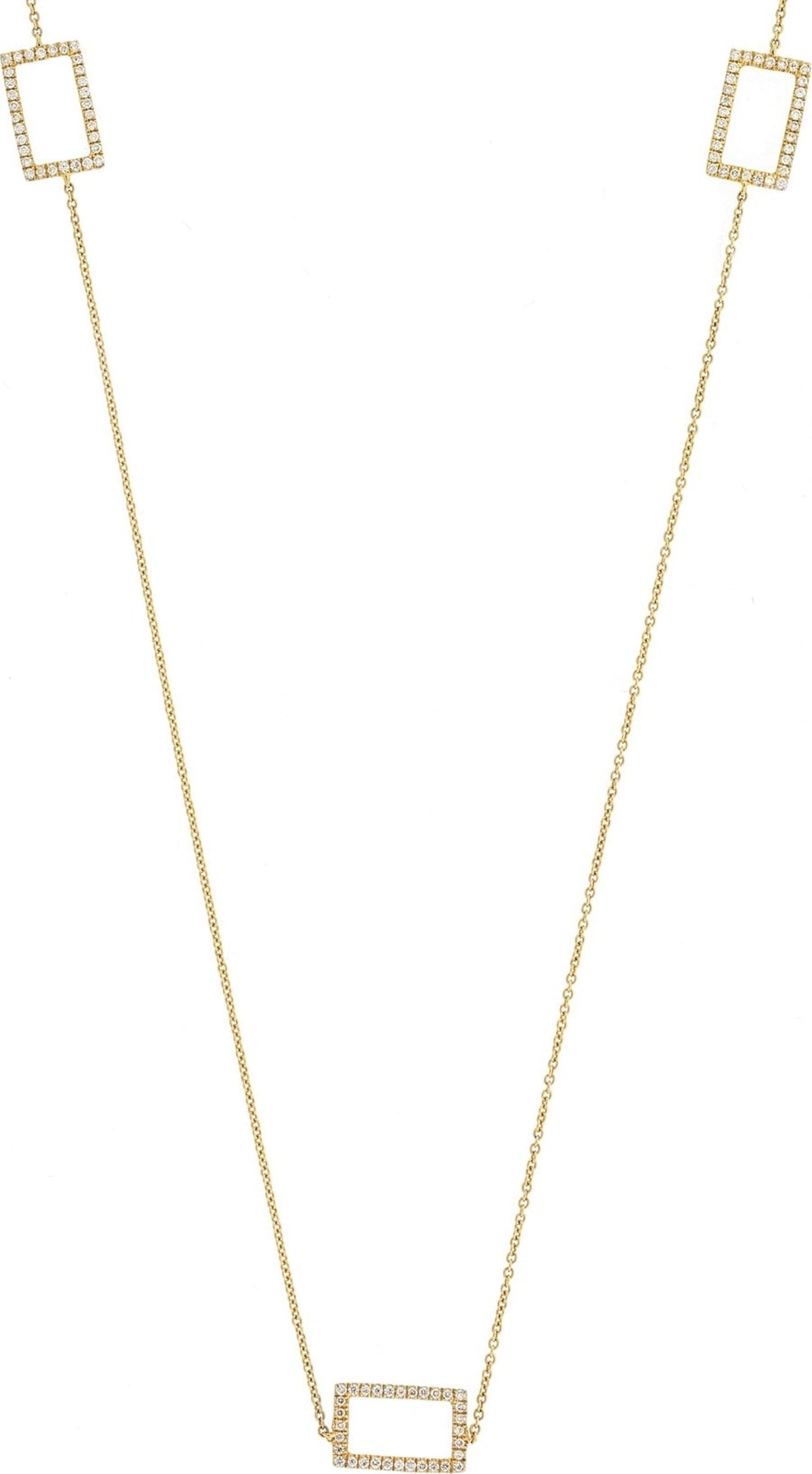 Bony Levy Three Rectangle Diamond Station Necklace