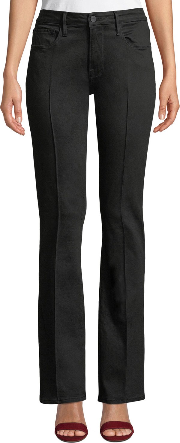 FRAME DENIM Le Mini Boot-Cut Pintuck Ankle Jeans