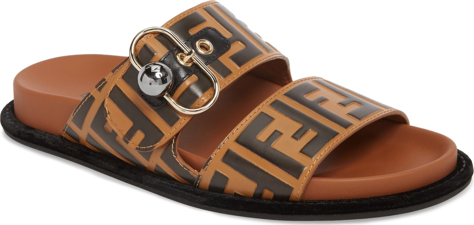 Fendi Pearland Logo Slide Sandal