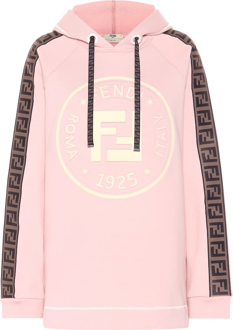 Fendi Printed cotton-blend hoodie