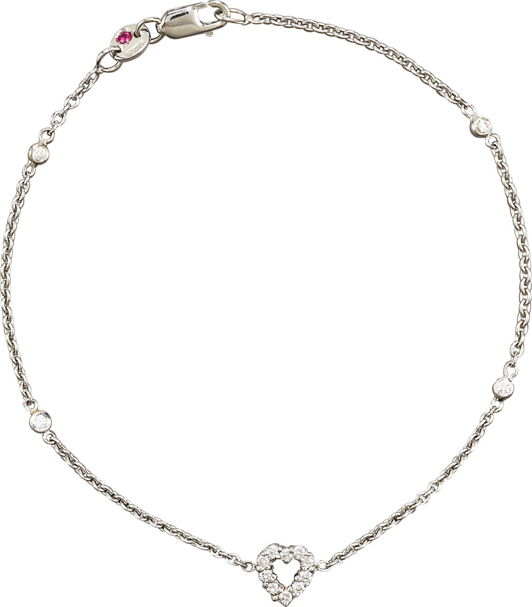 Roberto Coin Tiny Treasure Diamond Heart Bracelet