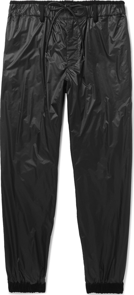 Sacai Tapered Velvet-Trimmed Shell Track Pants