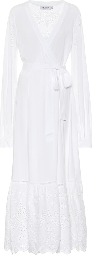 The Upside Kate embroidered maxi wrap dress